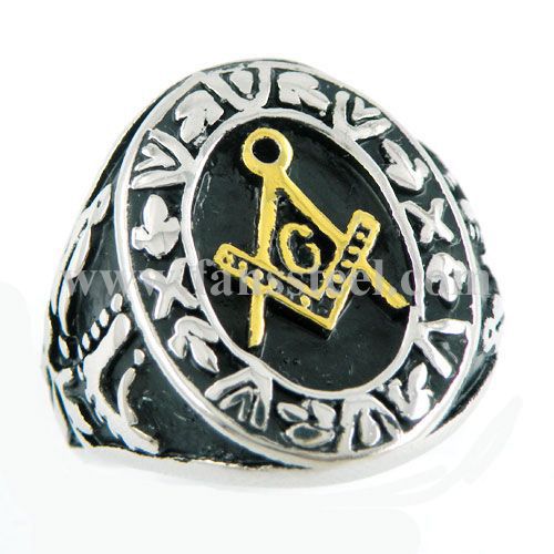 FSR09W74G Master Mason freemason ring - Click Image to Close